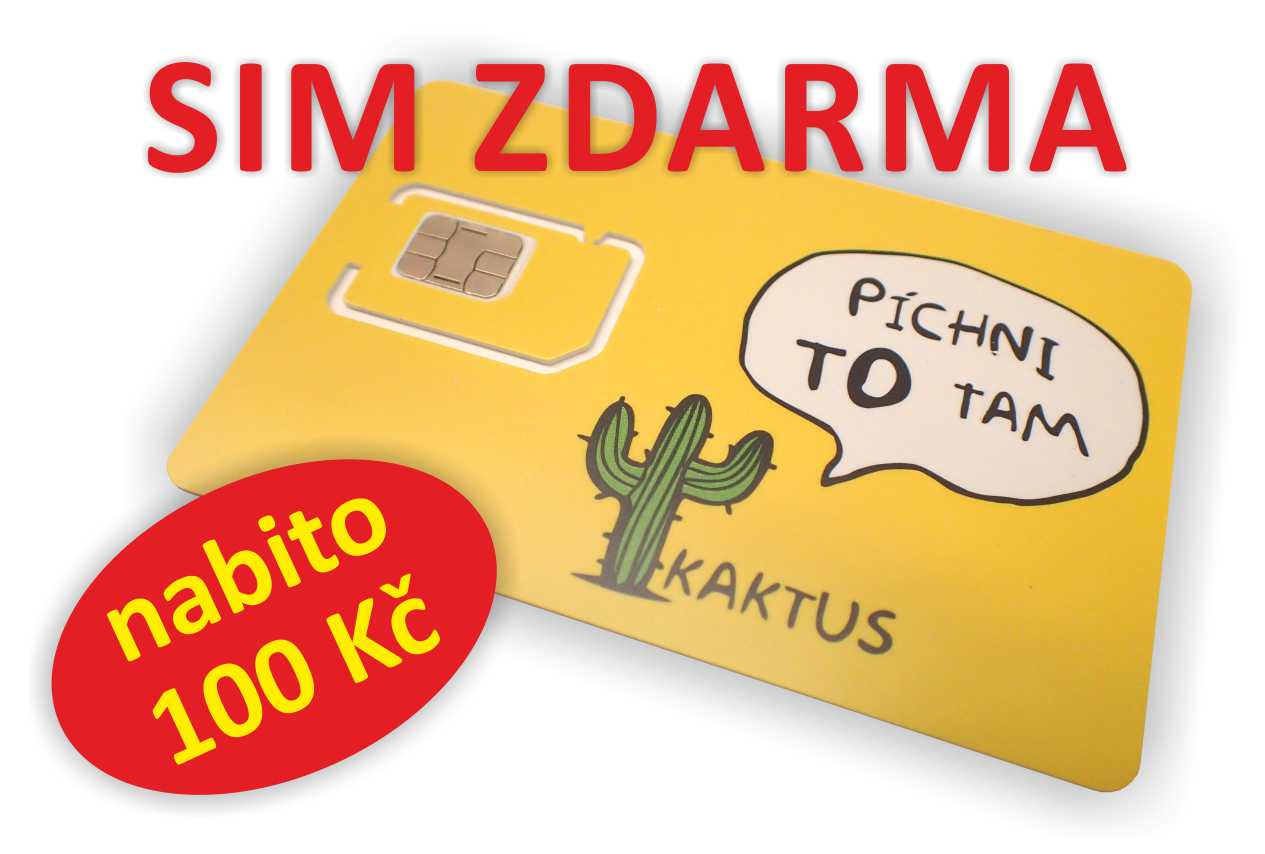 SIM Kaktus ZDARMA